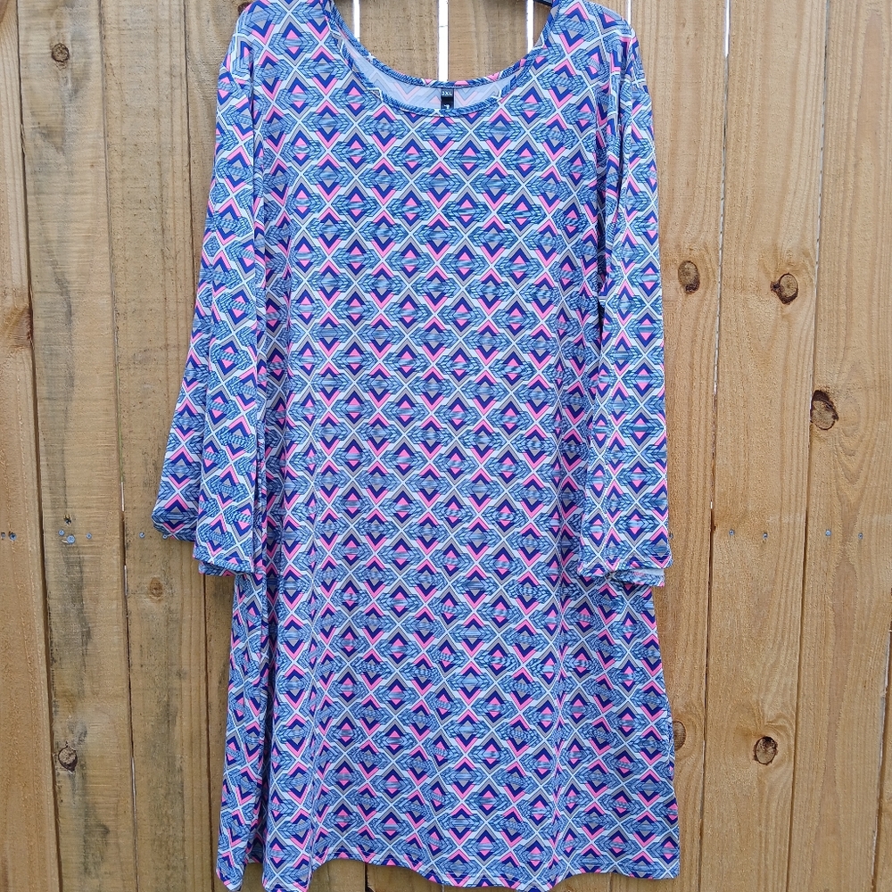 Geometric Patterned Dress - image 4